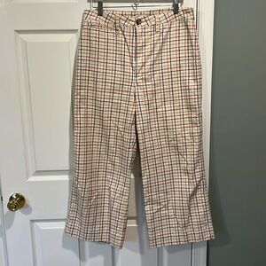 Madewell Emmett Wide-leg cropped pants in windowpane